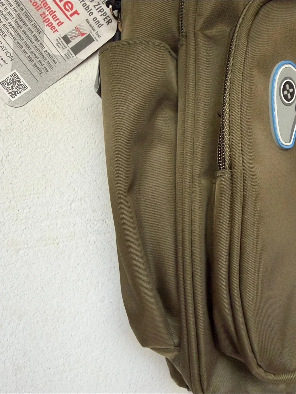 Olive Green Backpack with Fun Patch Accents